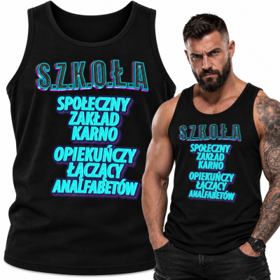 TANK TOP ŚMIESZNY POWRÓT SZKOŁA